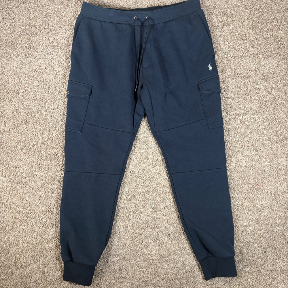 Polo Ralph Lauren Mens Navy Blue Cotton Blend Cargo Jogger Pants Size L